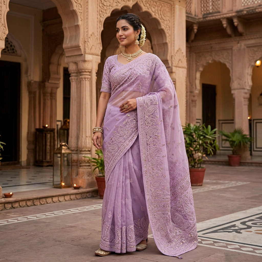 Chikankari Saree