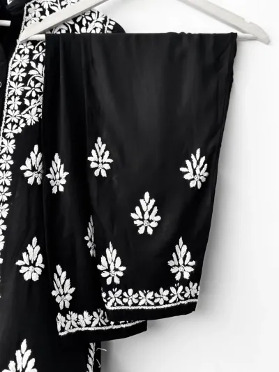 Black Rayon Coord Set