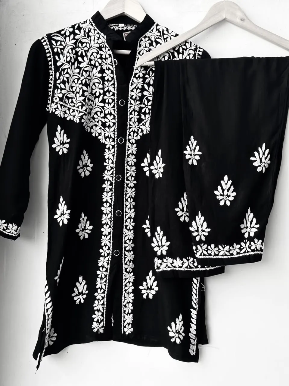 Black Rayon Coord Set