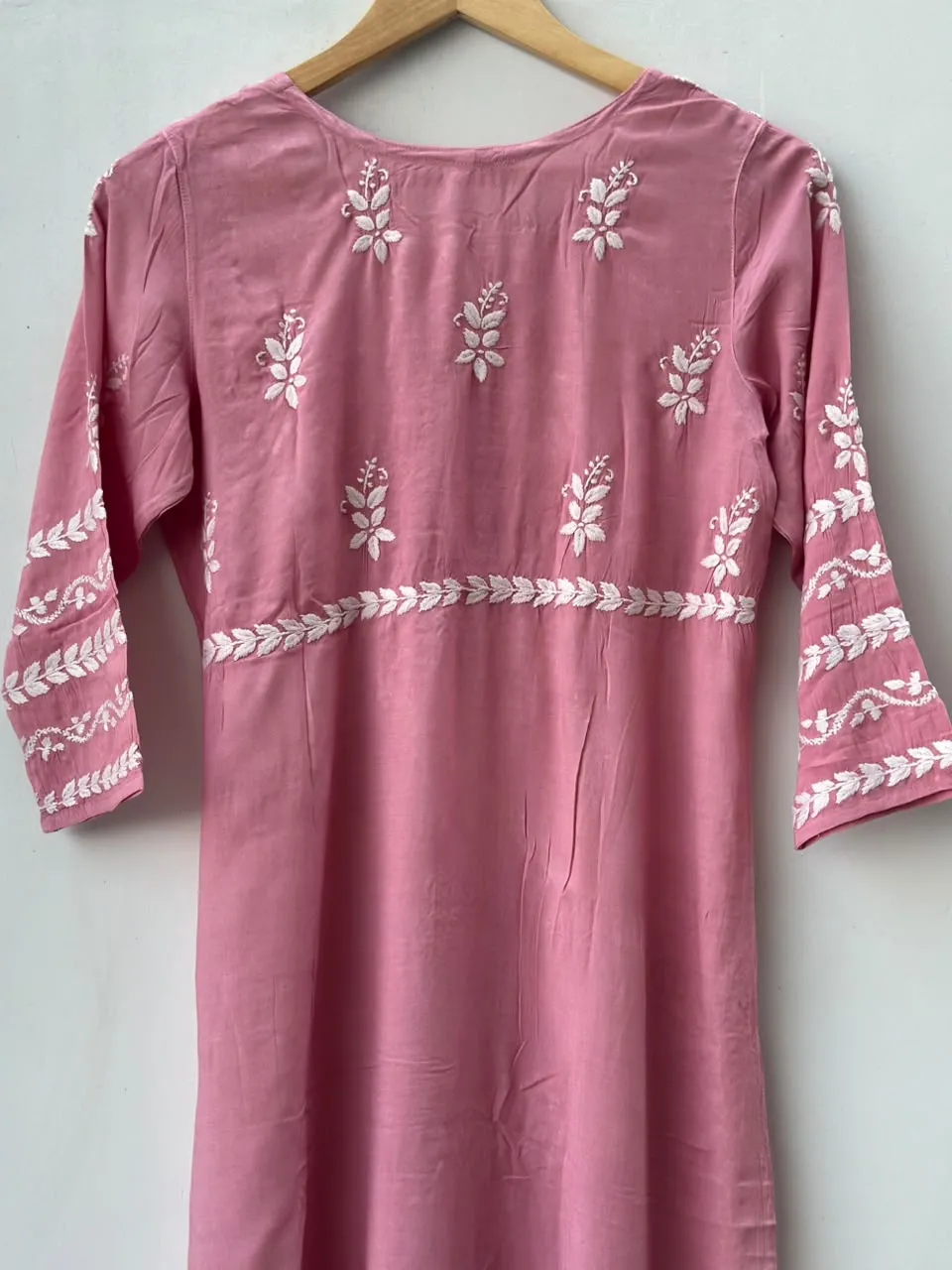 Mul Cotton Handcrafted Chikankari Kurti