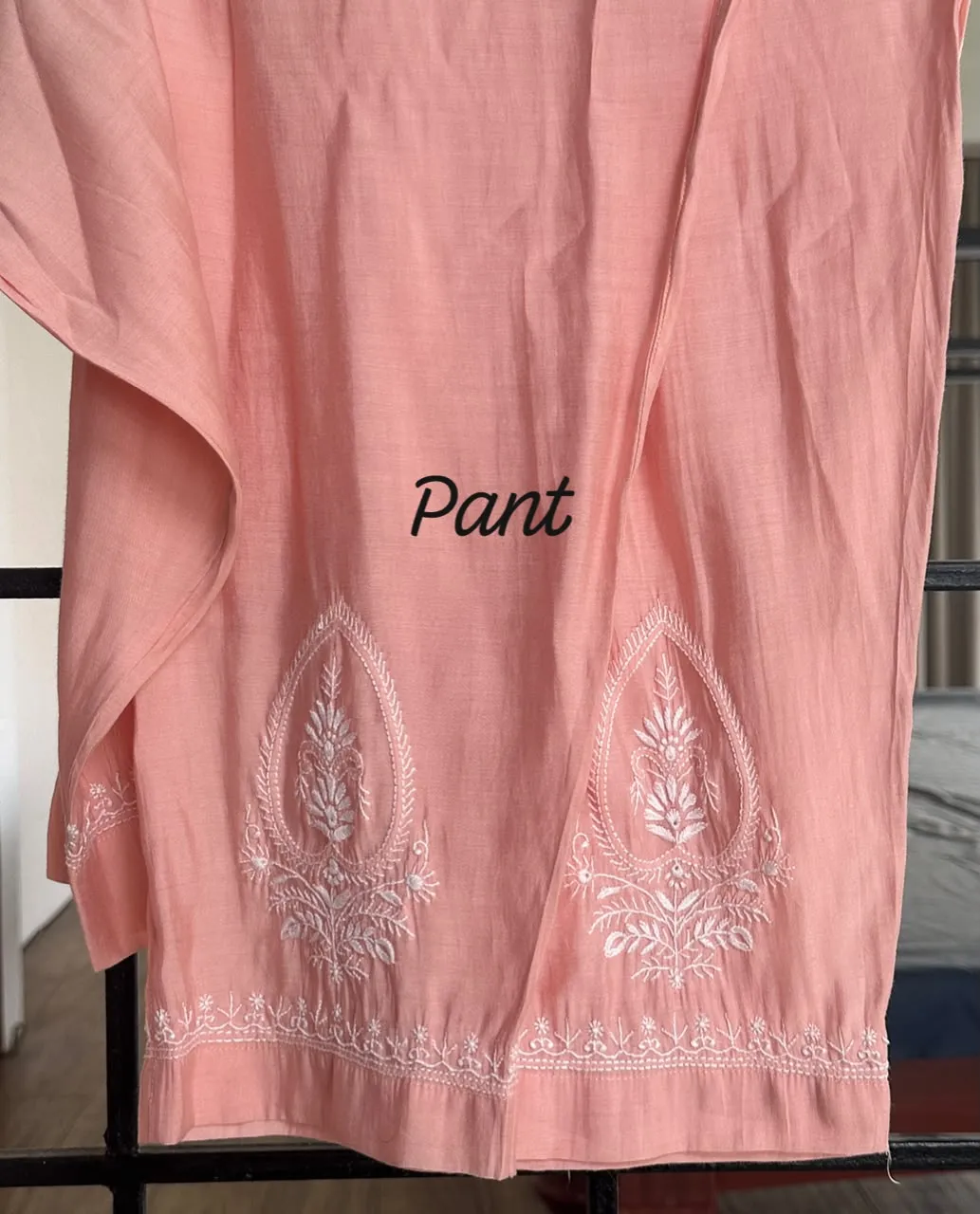 Soft Coral Muslin Chikankari Co-Ord Set