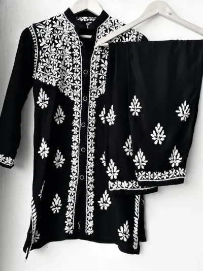Black Rayon Coord Set