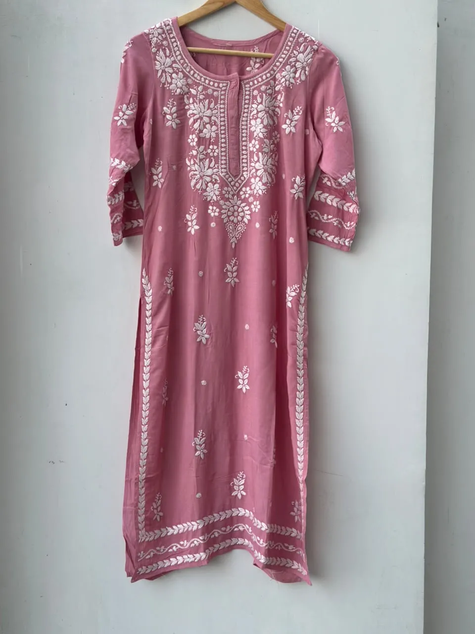 Mul Cotton Handcrafted Chikankari Kurti