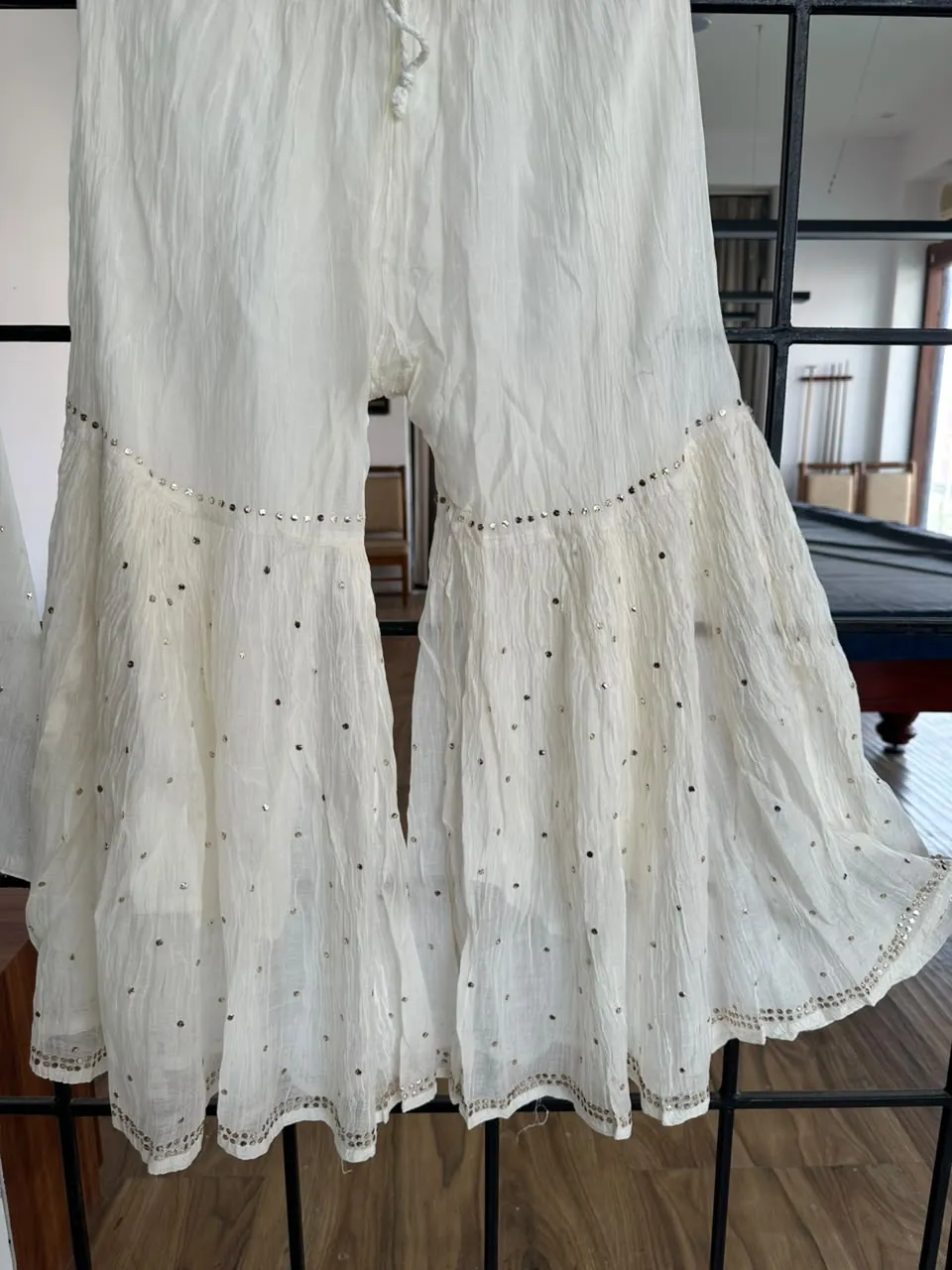 Mukaish Kamdani Mul Chanderi Kurta Gharara Set