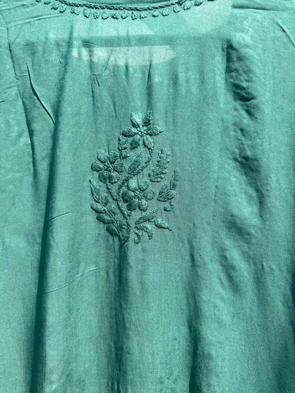 Modal Cotton Handcrafted Chikankari Kurta and Palazzo Set