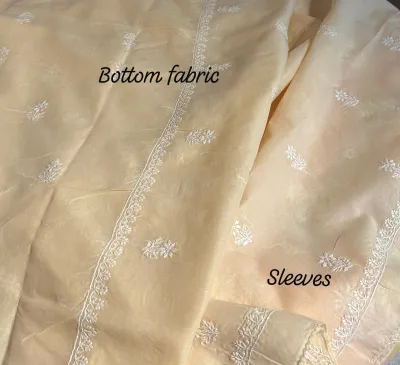 Light Fawn Soft Cotton Fine Chikankari With Haath Ki Jaali Neck Work